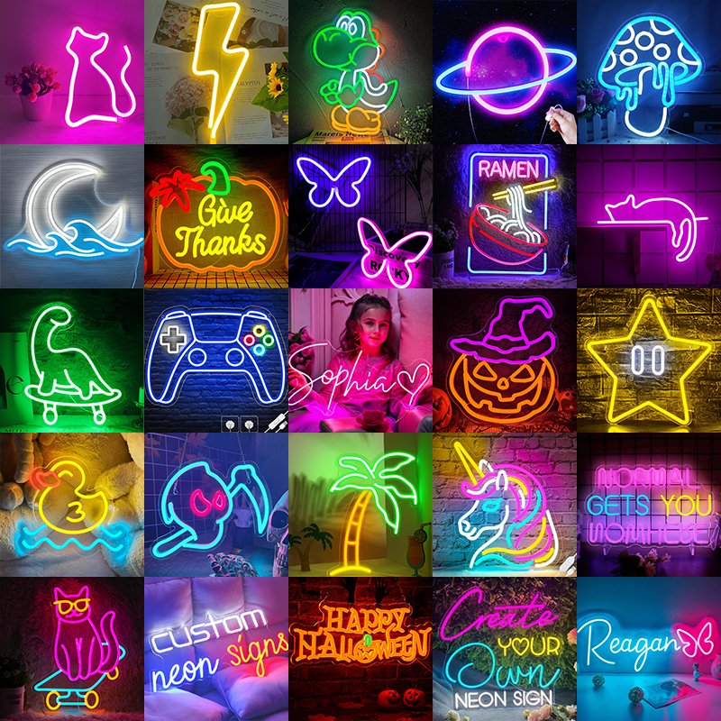 Open LED Neon Sign Lights LED Open Sign 3D Art Decorative Neon Signs for Business Shop, Bar, Restaurant, Neon Light Sign