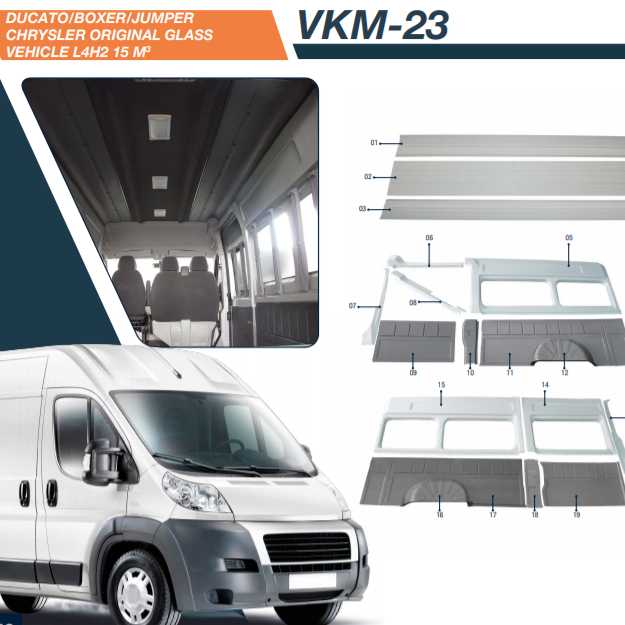 **DUCATO INTERIOR TRIM SET** **TOP SELLER WHOLESALE PRODUCT** ** ABS PLASTIC INTERIOR TRIM SETS for CAMPERS, MINIBUSES, BUSES**