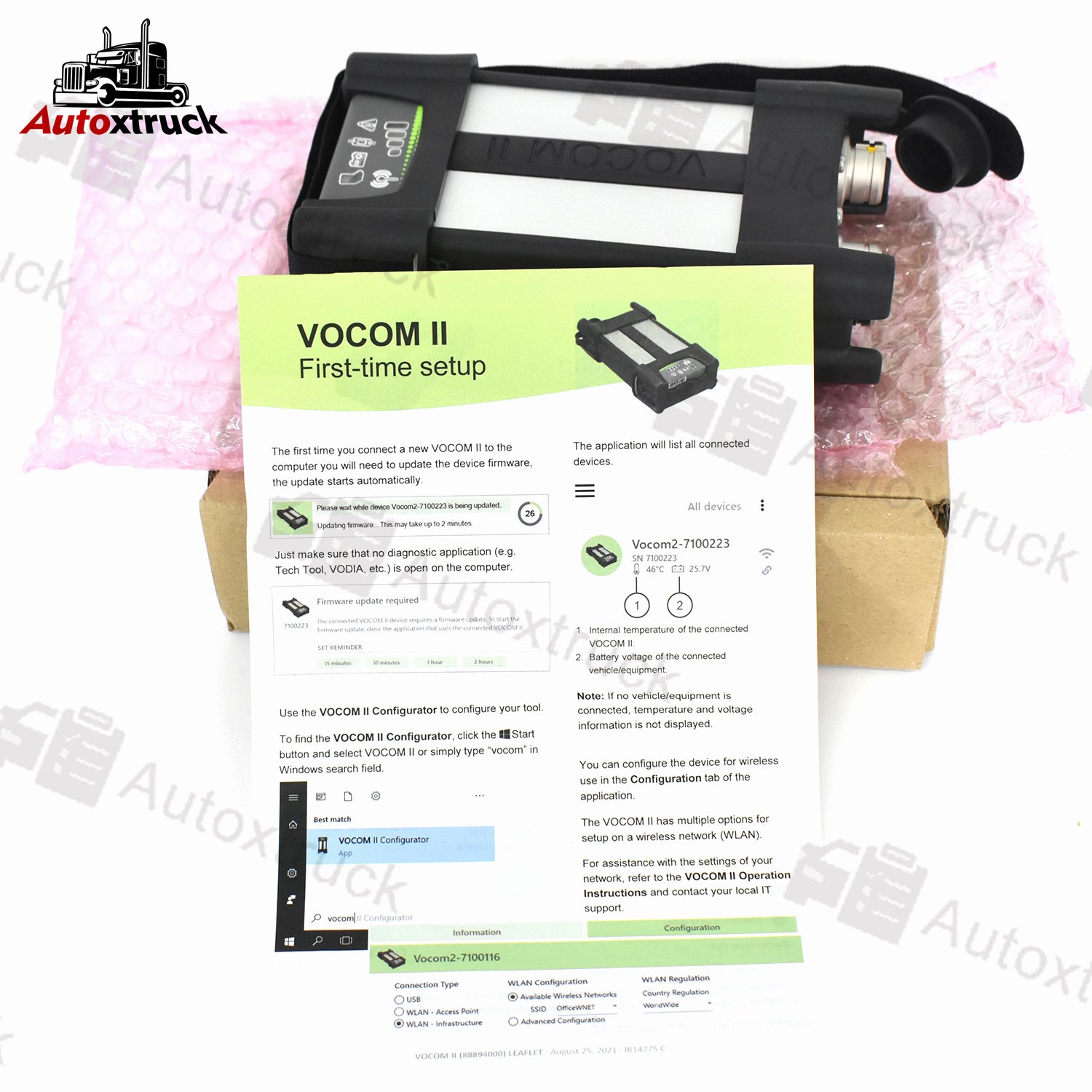 Vocom 2 Original for Vocom II 2.8.150 Diagnostic Tool Vocom2 OBD2 Tool Truck Scanner Excavator Diagnostic Tool