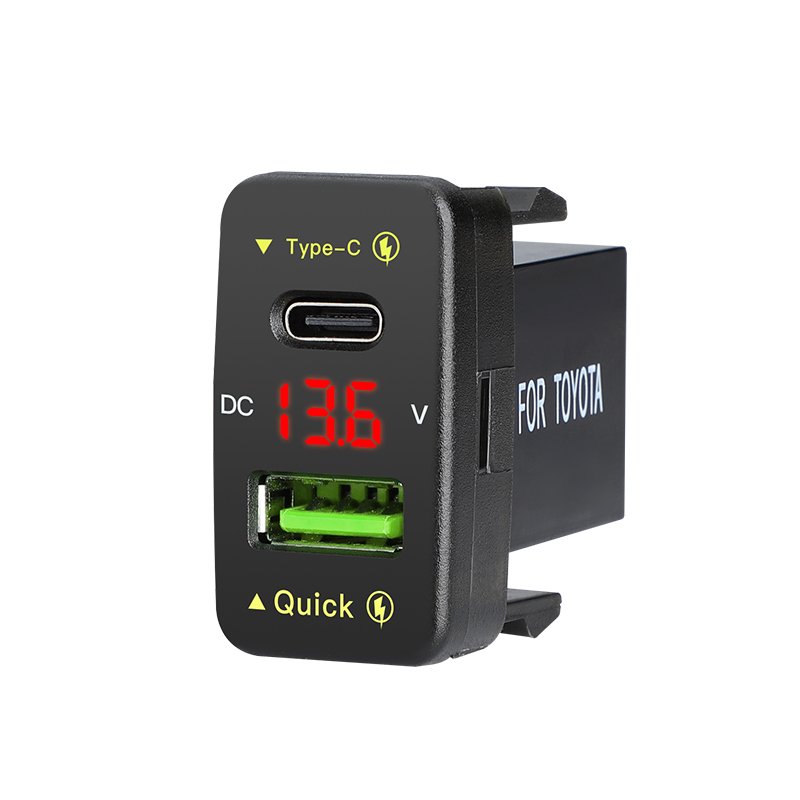 Oem Toyota New Design Usb 45W Car Battery Charger Type C Pd3.0 Charger Super Fast Car Charger