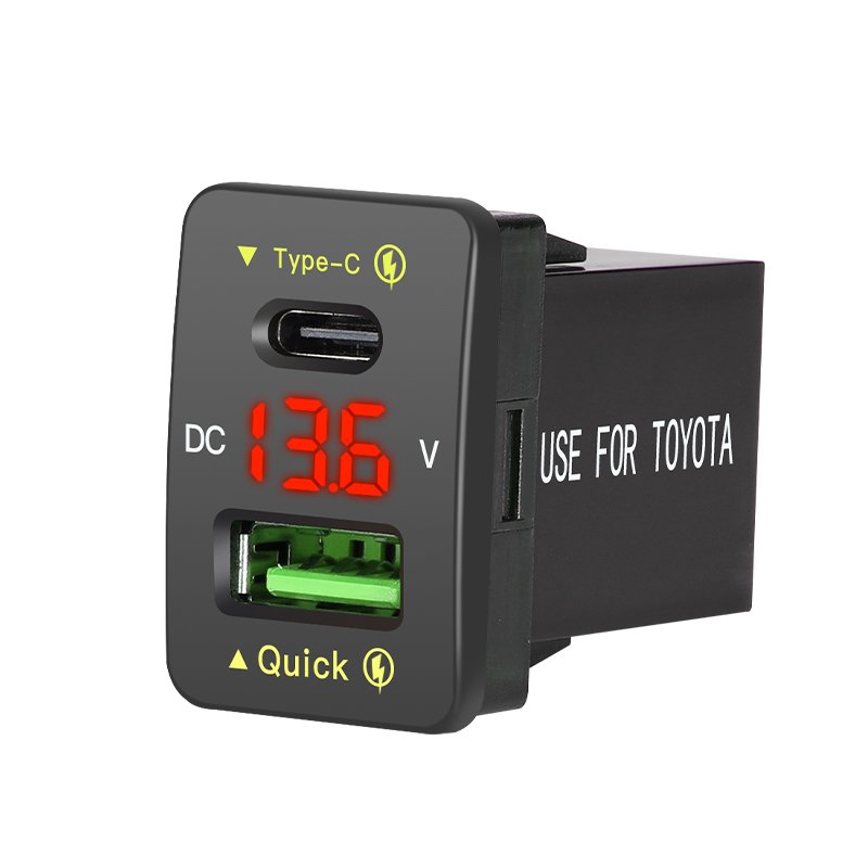 Oem Toyota New Design Usb 45W Car Battery Charger Type C Pd3.0 Charger Super Fast Car Charger