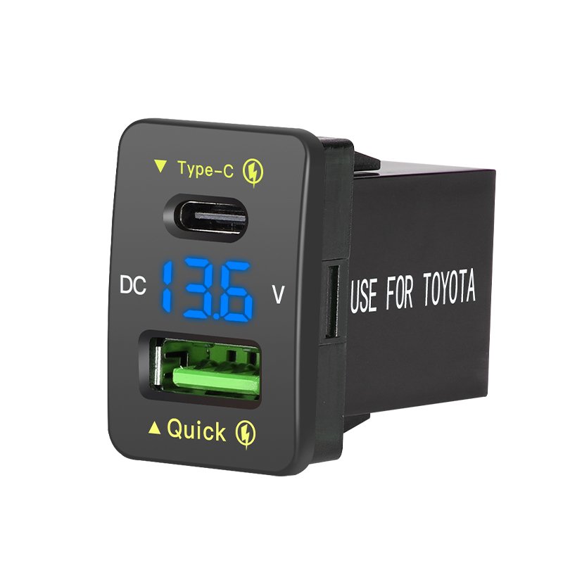 Oem Toyota New Design Usb 45W Car Battery Charger Type C Pd3.0 Charger Super Fast Car Charger