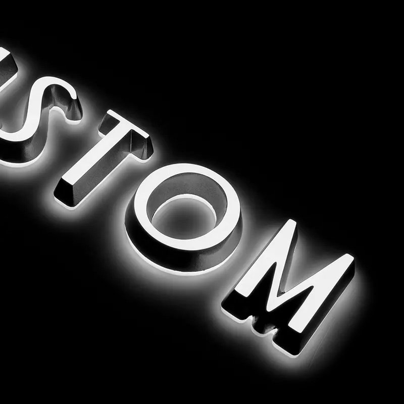 Word Letter Signage 3d Led Lighted Digital Door Sign Front and Backlit Letters 3D Lighting Acrylic Led Channel Letters Signage