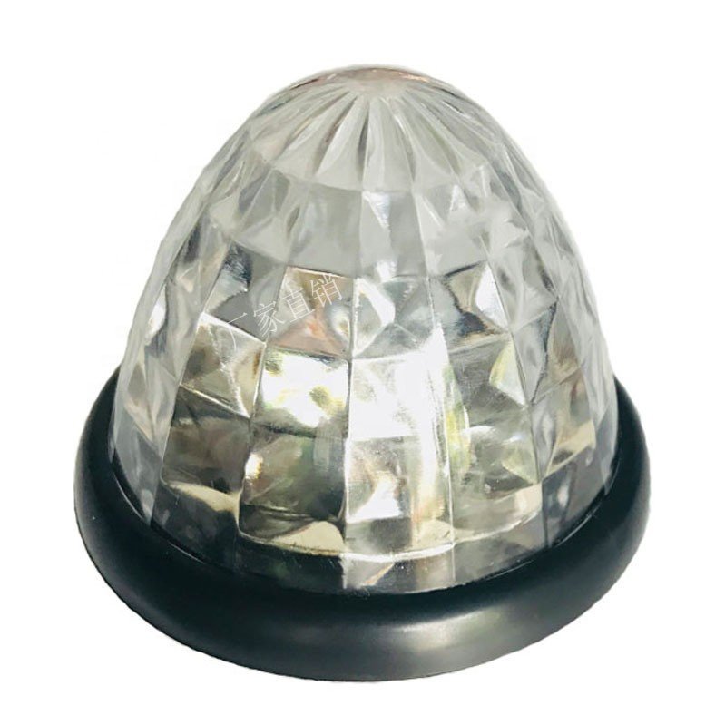 Conicalness 24V LED Side Marker Indicator Lights Front Rear Tail Clearance Lamp with Chrome Bezel for Trailer Truck