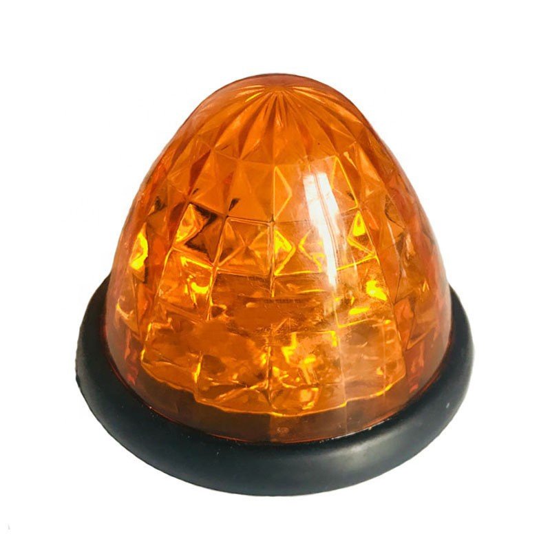 Conicalness 24V LED Side Marker Indicator Lights Front Rear Tail Clearance Lamp with Chrome Bezel for Trailer Truck