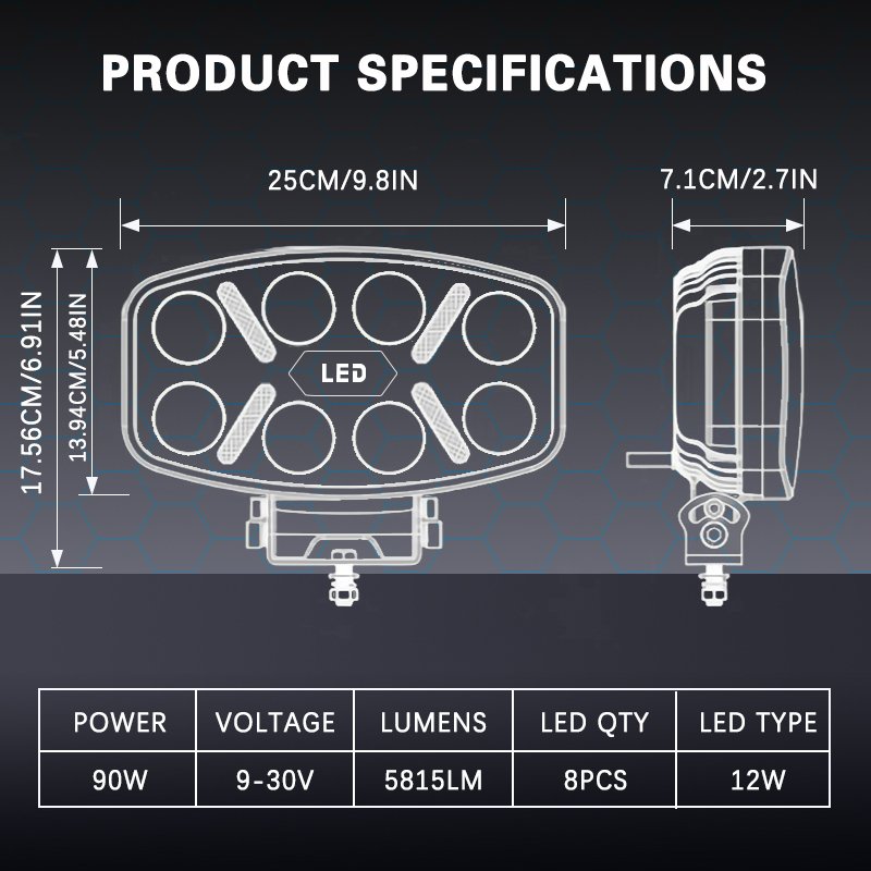 Hot Selling 10 Inch 80W 24V White Yellow DRL Work Light Driving Spot Light for Heavy Duty Truck Bus Tractors