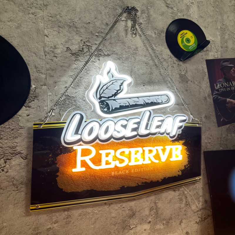 Store Business logo Led Neon Sign UV Printed Advertising Signboard Design Smoke Shop Neon logo for Wall Decoration