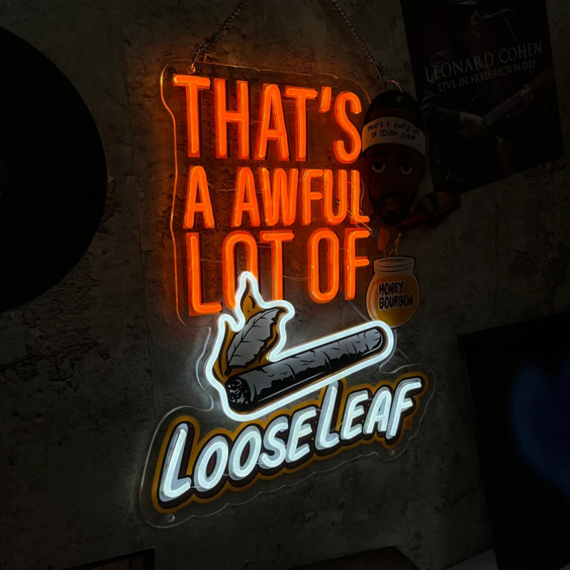 Store Business logo Led Neon Sign UV Printed Advertising Signboard Design Smoke Shop Neon logo for Wall Decoration