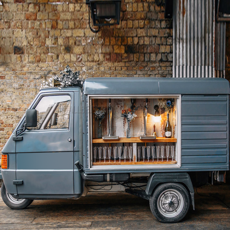 Europe Street Electric Tuk Tuk Food Car Candy Tricycle Mobile Beer Juice Car Breakfast Food Truck for Sale in Usa