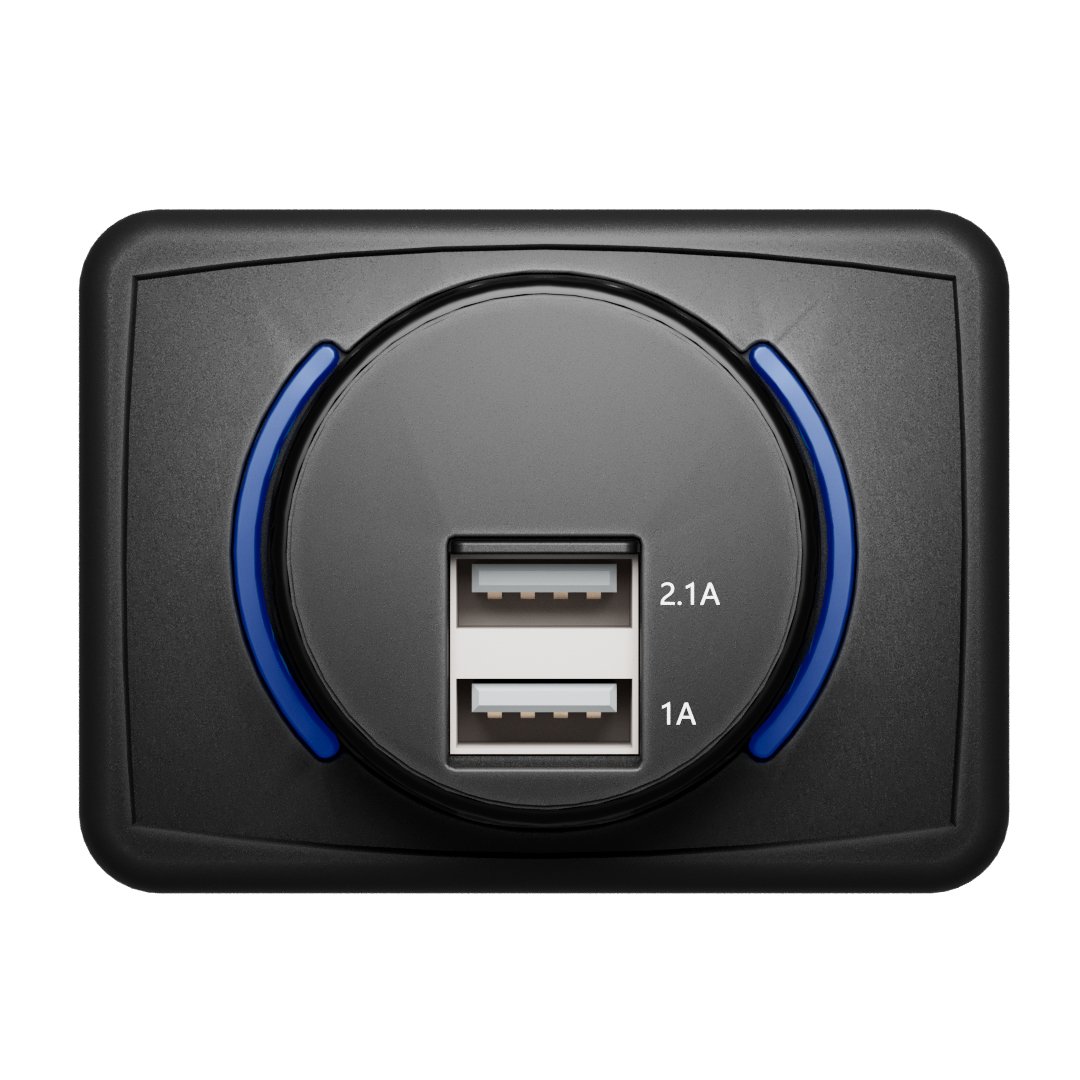 Flat Mount Dual Usb a Ports 3.1A Usb Car Fast Charger Adapter Socket 12V Usb Charger for Car Bus