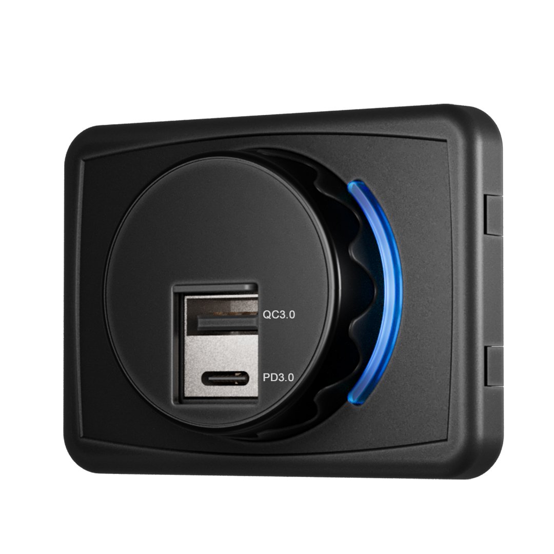 Flat Mount Dual Usb a Ports 3.1A Usb Car Fast Charger Adapter Socket 12V Usb Charger for Car Bus