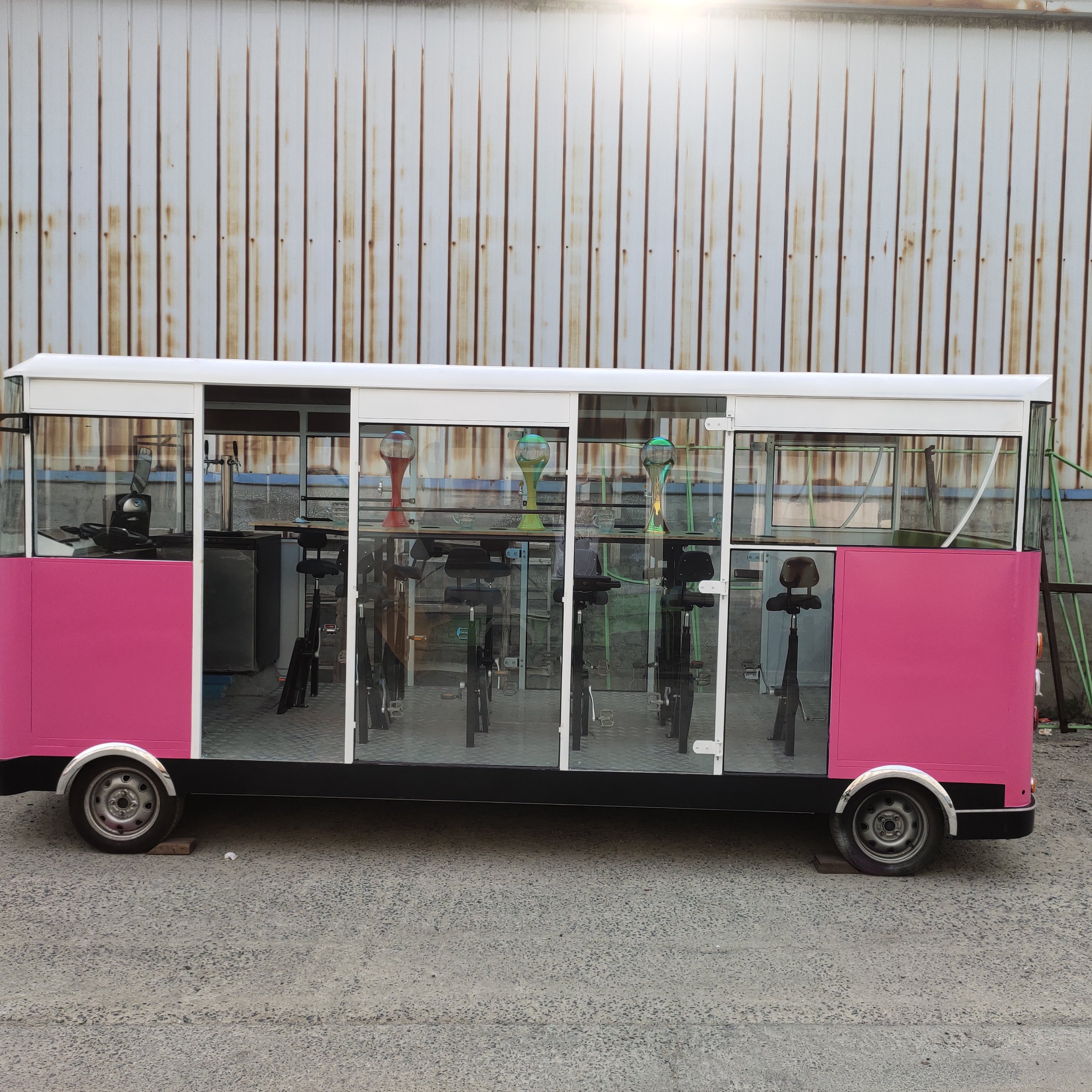 3-Speed Pedal Bar Party Bike Tours Mobile City Pub Bike Hopper Cycle with Beer Bike & Mobile Bar Pedal Pub