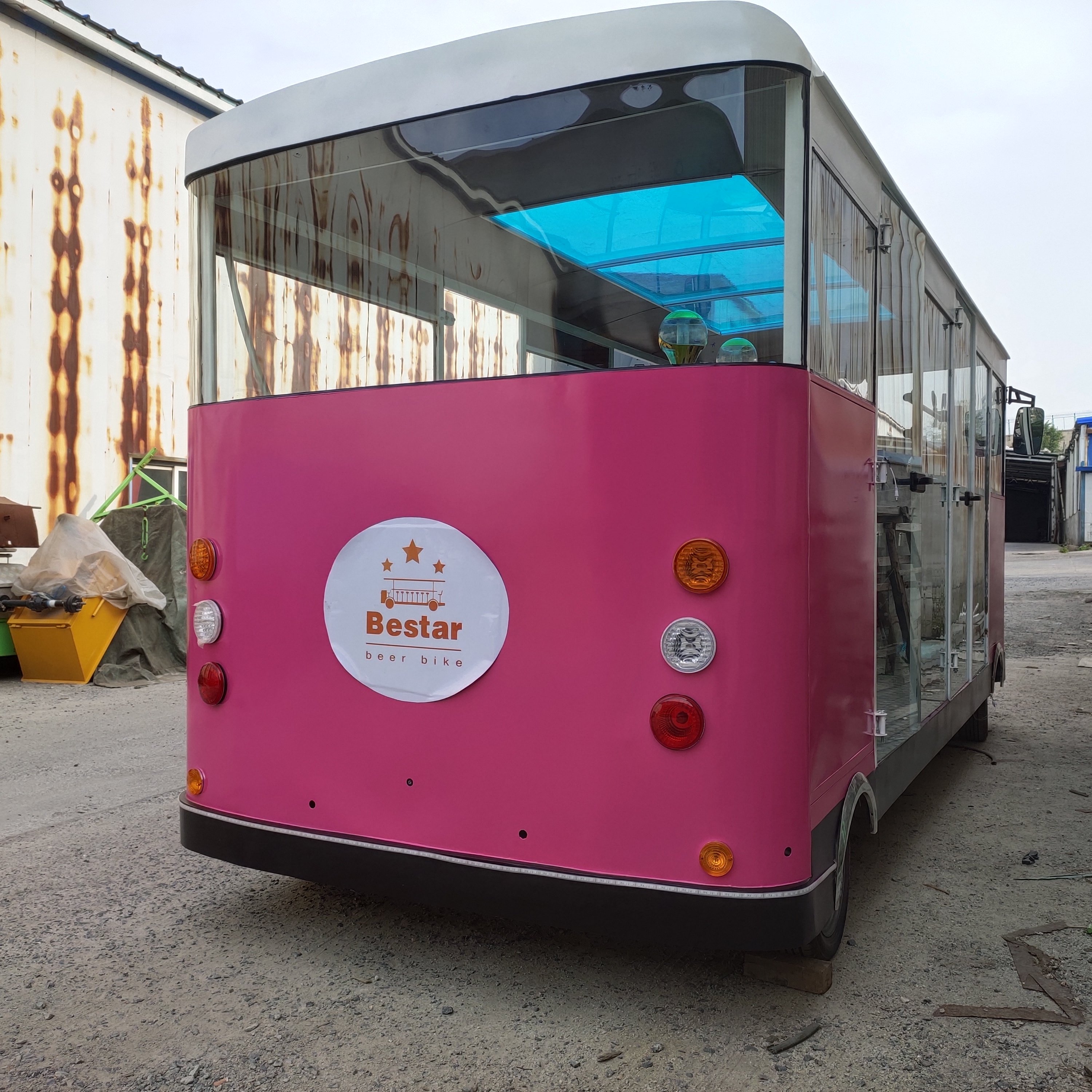 3-Speed Pedal Bar Party Bike Tours Mobile City Pub Bike Hopper Cycle with Beer Bike & Mobile Bar Pedal Pub