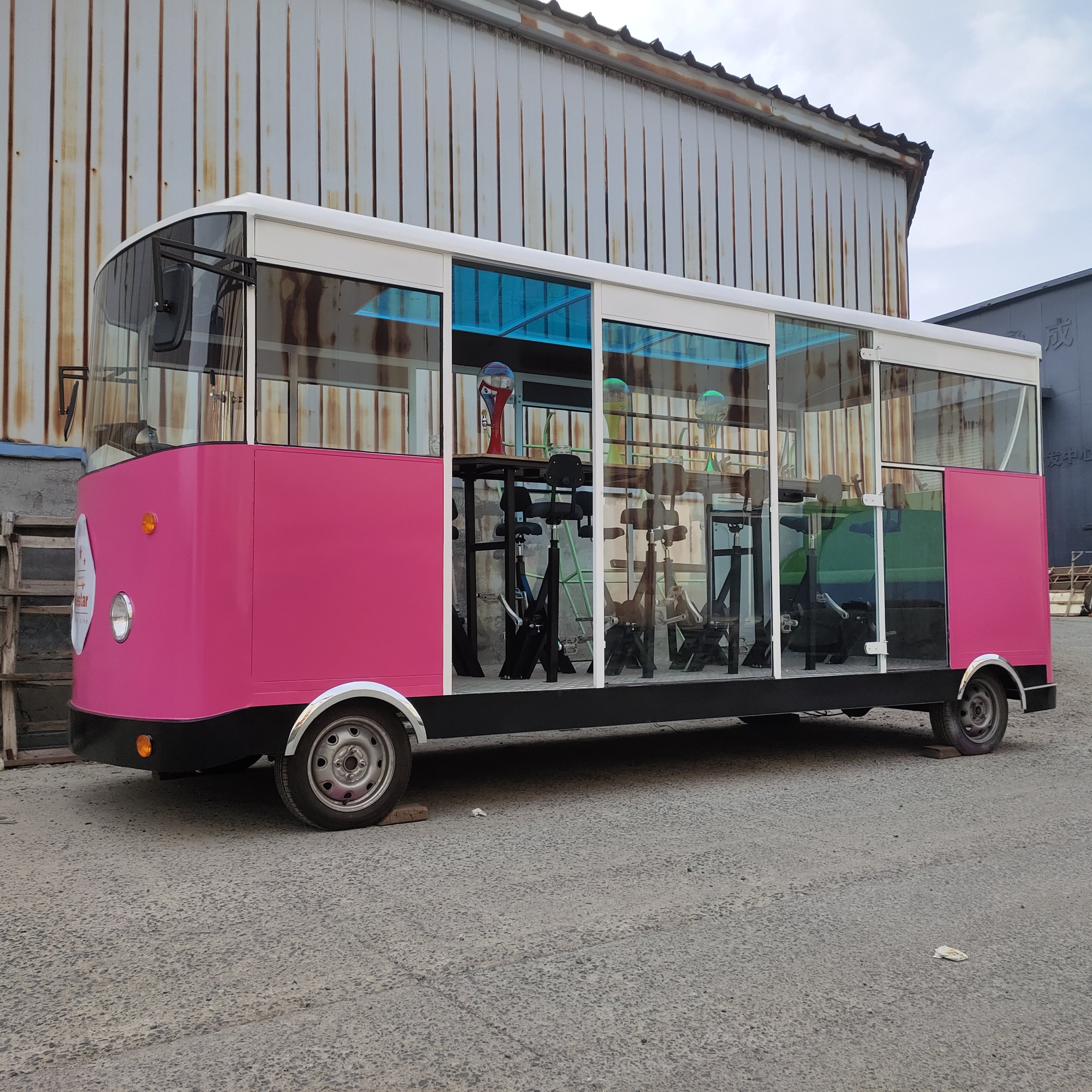 3-Speed Pedal Bar Party Bike Tours Mobile City Pub Bike Hopper Cycle with Beer Bike & Mobile Bar Pedal Pub