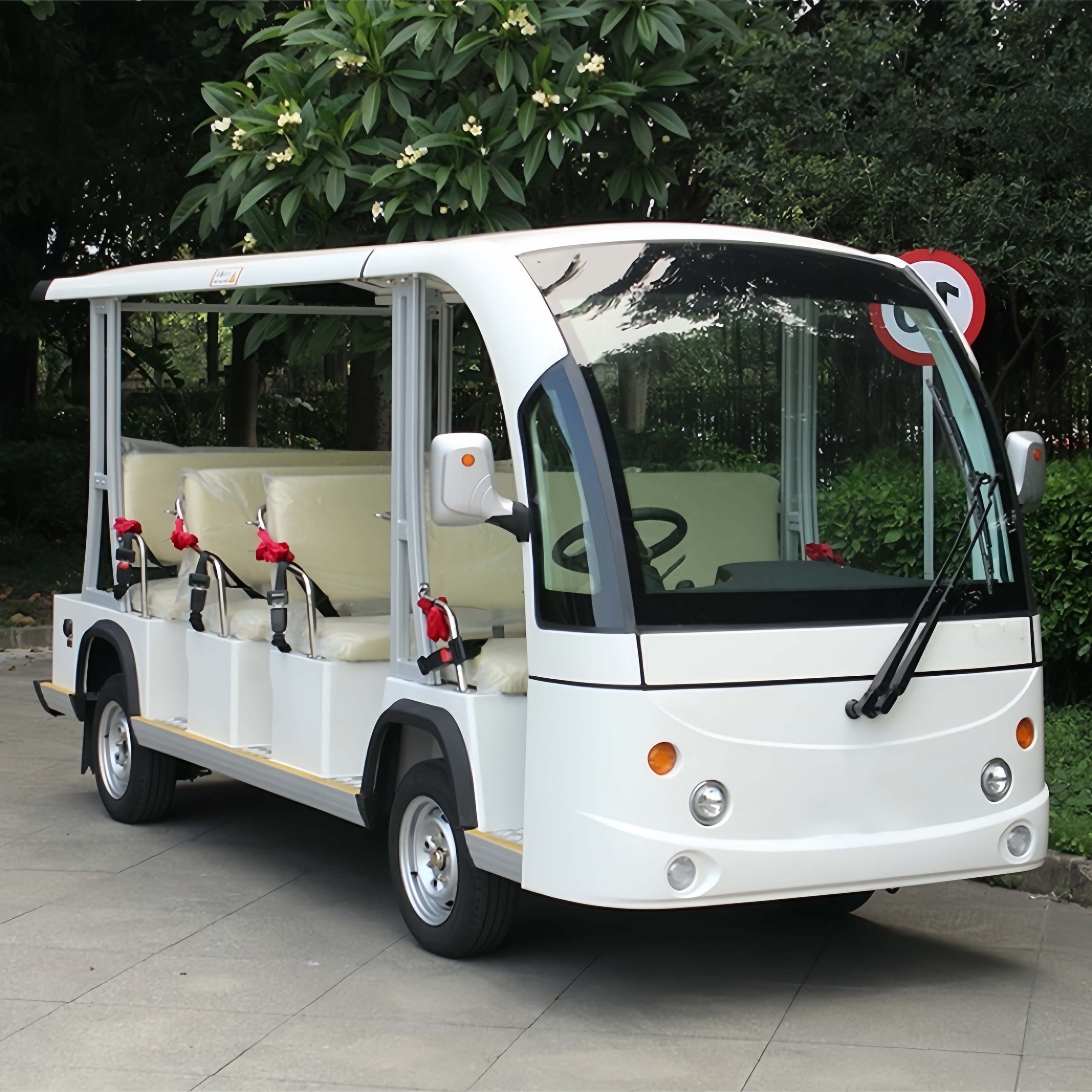 High Quality 11-Seater Luxury Passenger Shuttle Bus 72V Electric City Sightseeing Electrical Vehicle for Tourists
