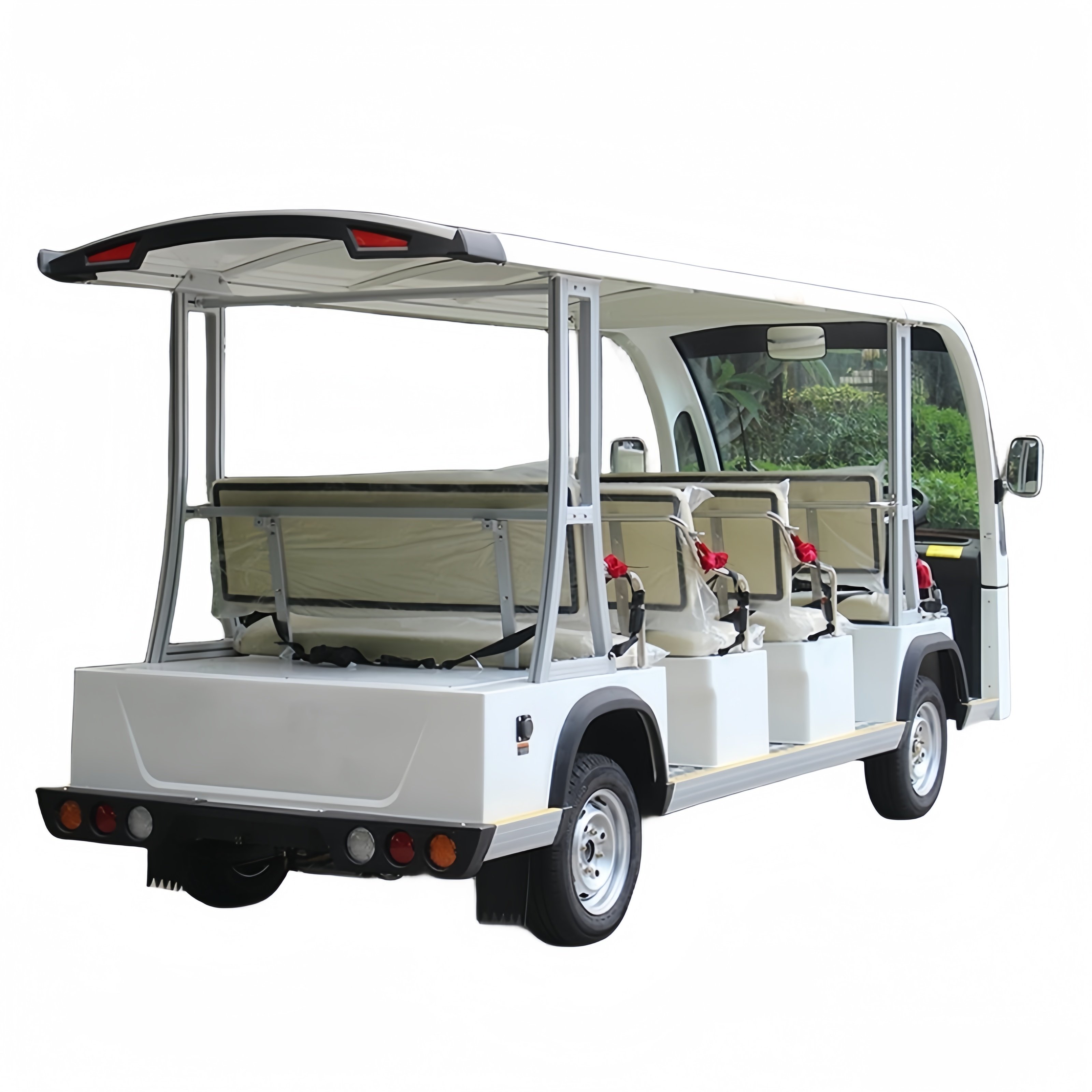 High Quality 11-Seater Luxury Passenger Shuttle Bus 72V Electric City Sightseeing Electrical Vehicle for Tourists