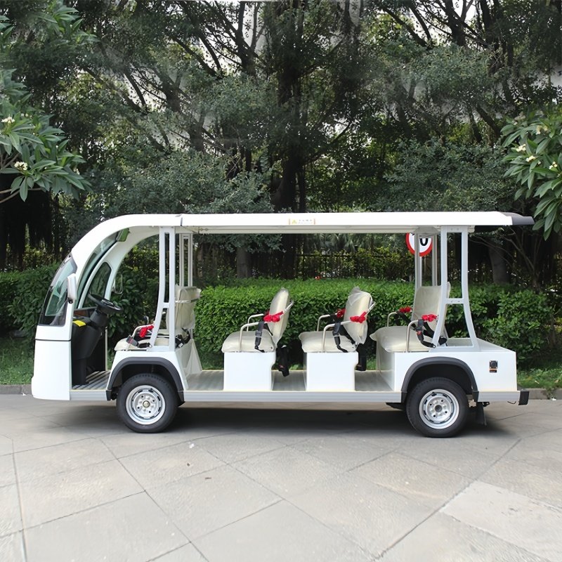 High Quality 11-Seater Luxury Passenger Shuttle Bus 72V Electric City Sightseeing Electrical Vehicle for Tourists
