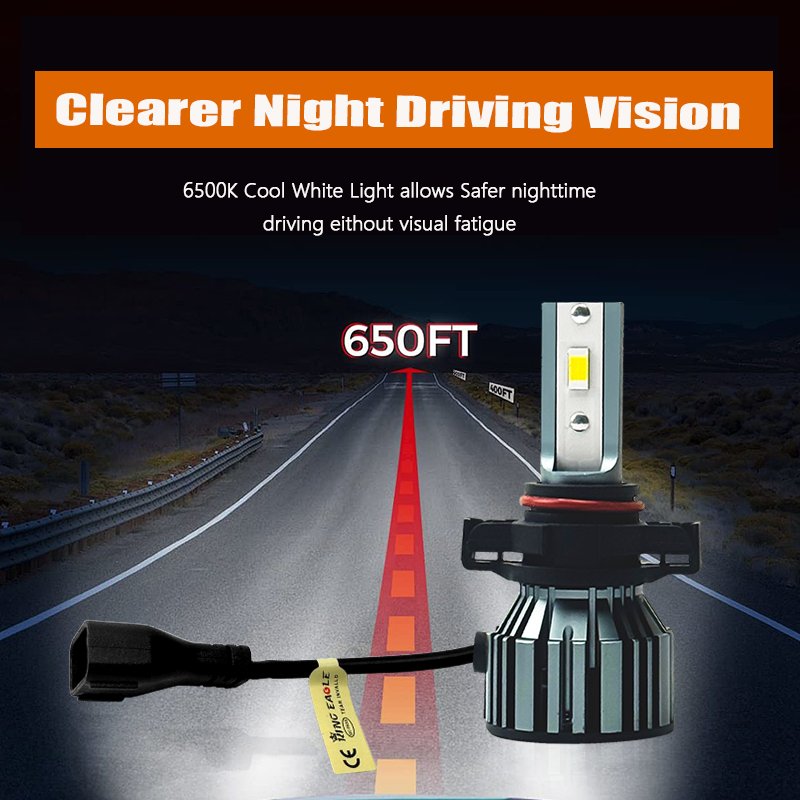 KingEagle M3-5202 CSP LED Headlight Factory Wholesale High Quality H1 H3 H7 H4 9005 HB3 9006 HB4 H8 H11 COB Led Headlight