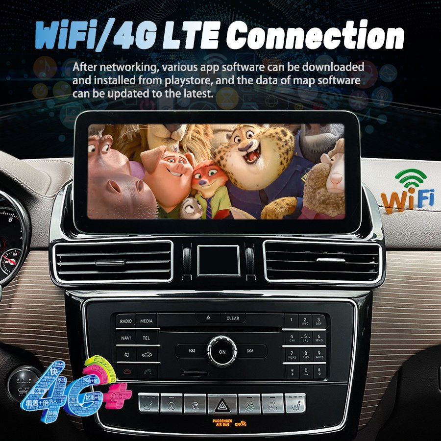 12.3inch Car Multimedia Carplay for Benz Gl350 Gls450 Gls400 Gls63 Gls550 GLS GLE Ml400 W166 Gle400 GPS Video Player Android 13