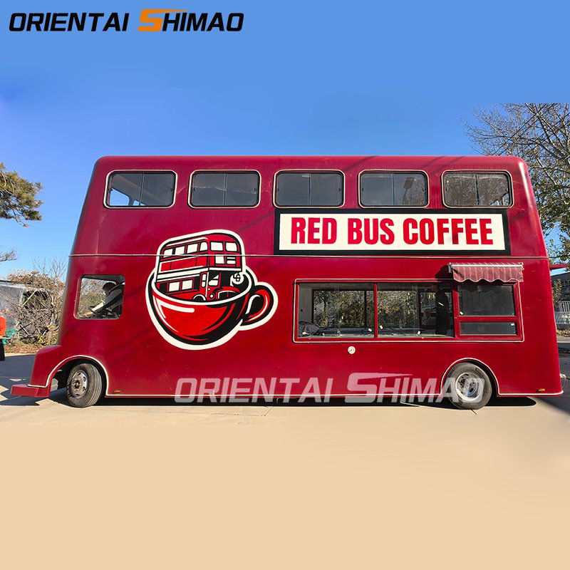 Commercial Street Business Mobile Restaurant Electric Manufacturer Double Decker Bus Dining Cart Food Trailer Drink Bar Truck