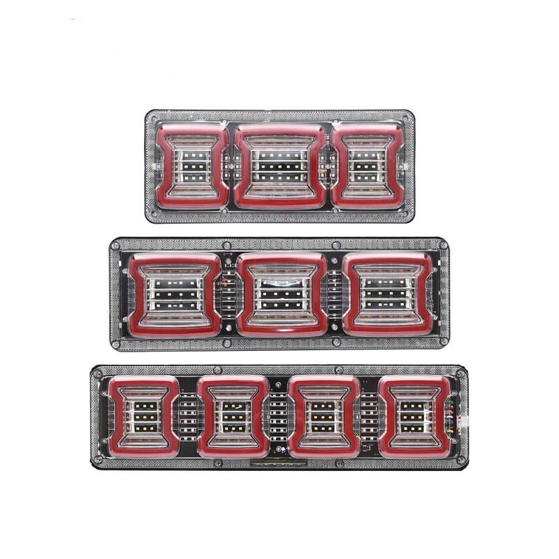 Dynamic LED Truck Tail Light Reverse Lamp 24V Turn Signal Rear Brake Semi Trailer Lorry Bus Camper Caravan