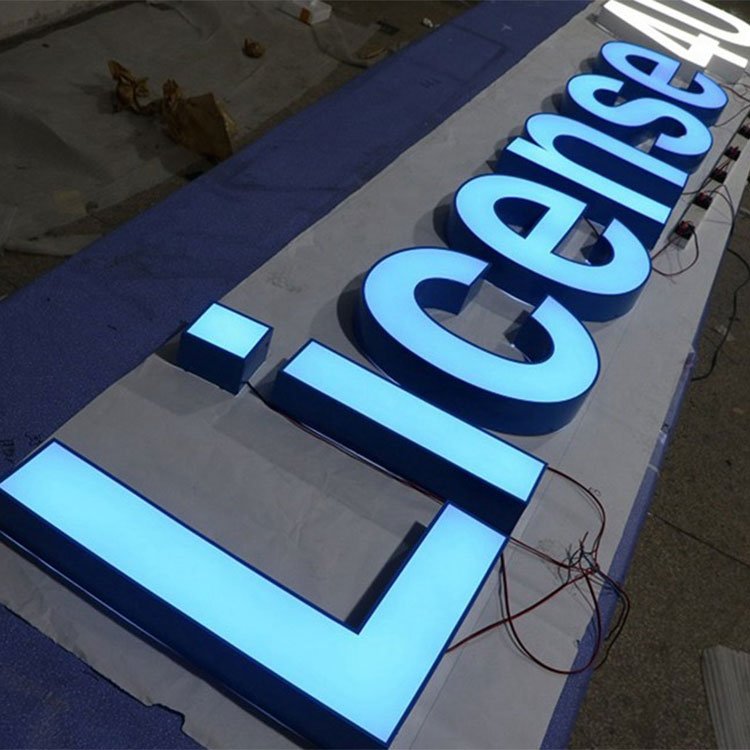Led Illuminated Letter Smoke Shop Sign Outdoor Led Letter Acrylic Light up Logo Sign 3d Led Front-lit Letter Signage