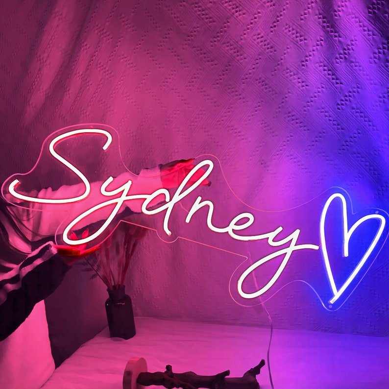 Wholesale RGB Advertising Outdoor Wedding Holder LED Mini Love Logo Neon Wall Sign