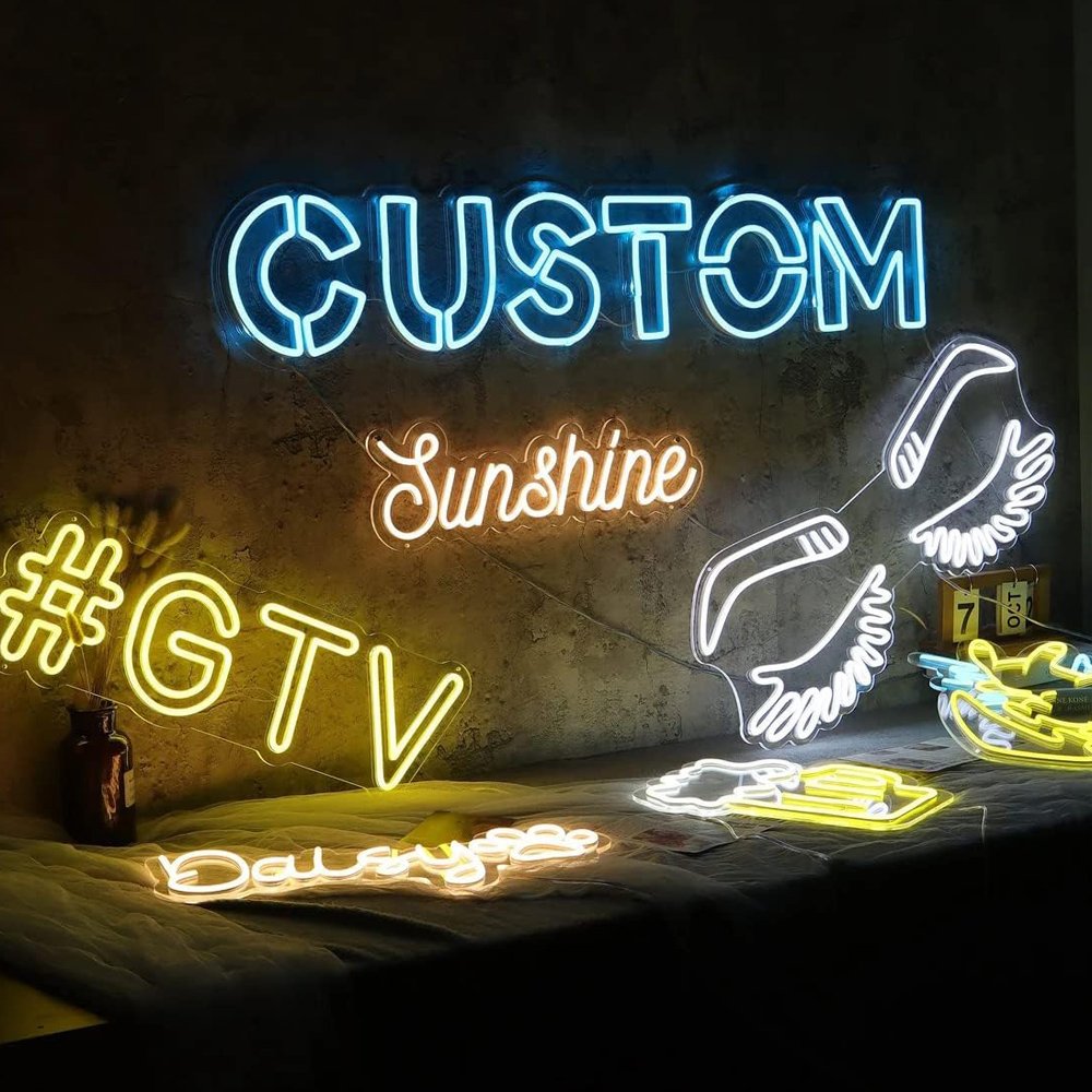 Drop Shipping Handcraft Pure Silicone Customized Logo Letter Wall-Mounted Shop Party Decoration Business Custom Neon Sign