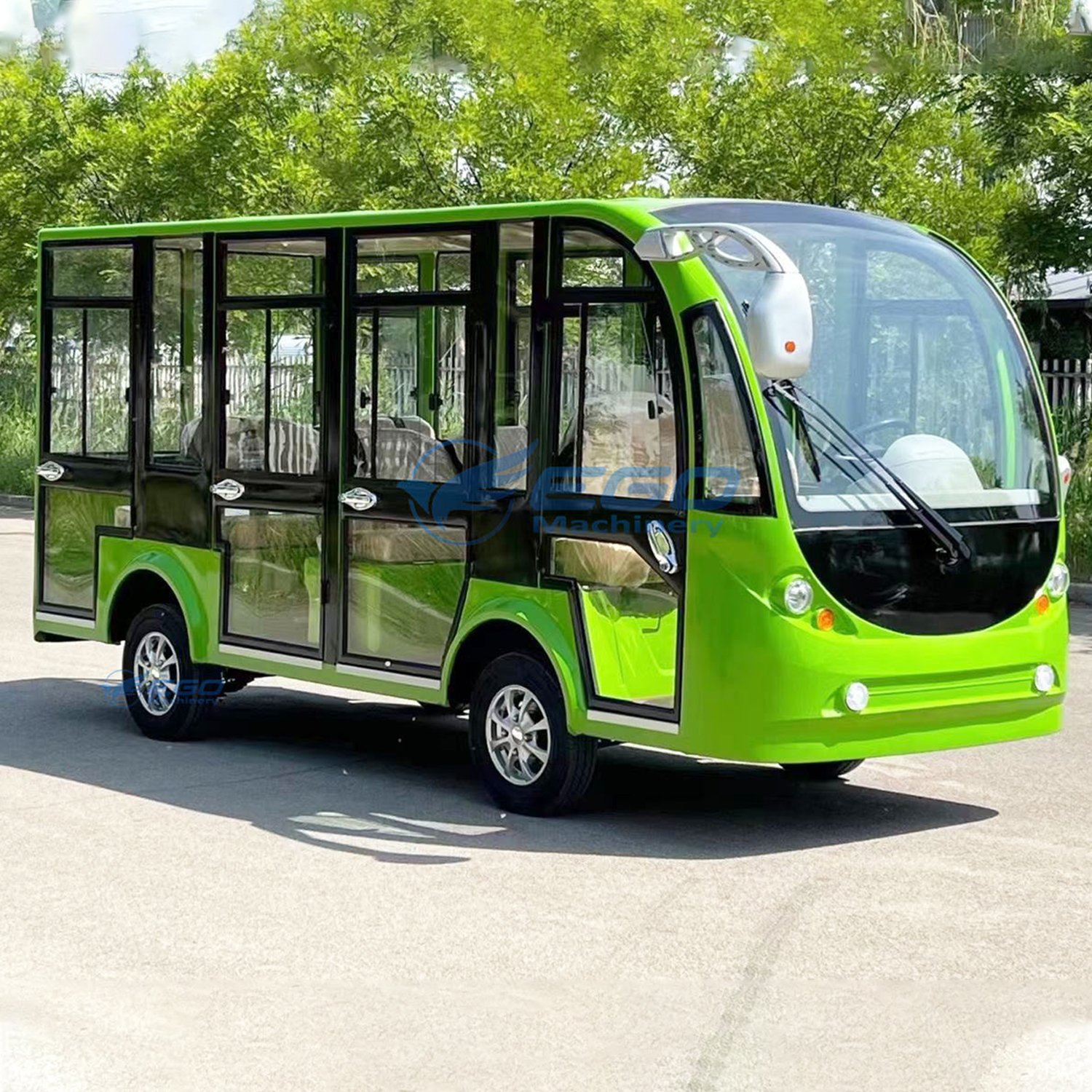 14 Passenger Fully Enclosed Electric Shuttle Bus for Sightseeing Made in China with Door Special Transportation Mini Tourism Bus