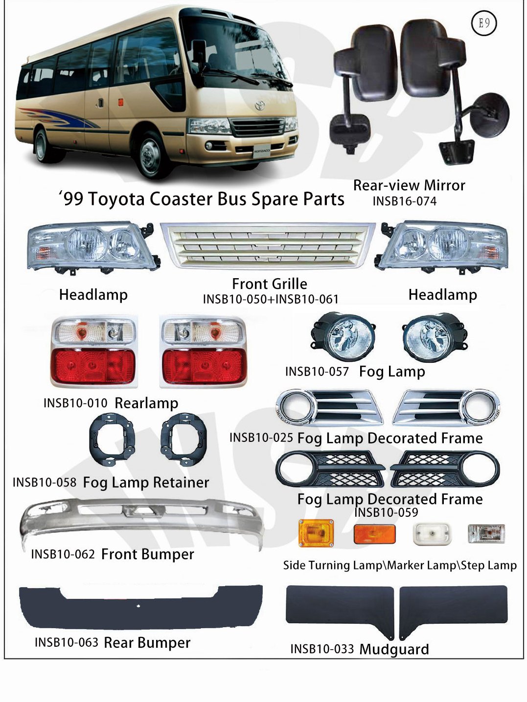 Back Door Lock for Toyota Coaster Bus Spare Parts INSB17-089