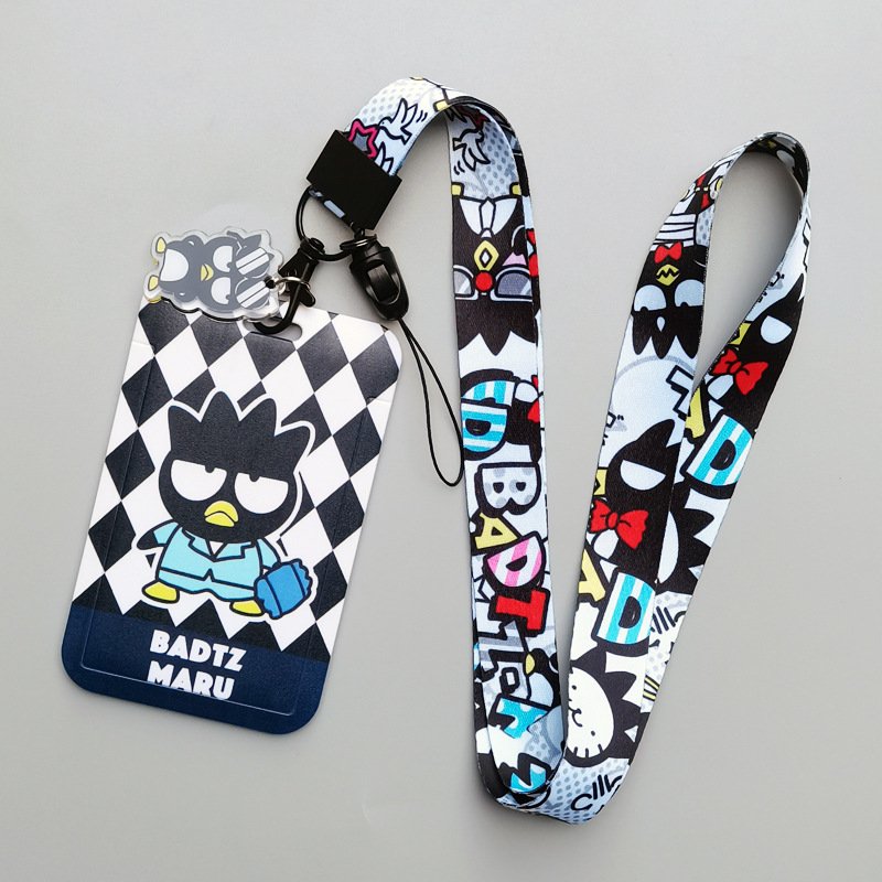 Accessories Cute Cartoon BADBADTZ-MARU Card Case Student ID Name Badge Card Holder Neck Lanyards Portable Student Bus Card Cover