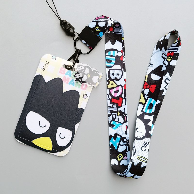 Accessories Cute Cartoon BADBADTZ-MARU Card Case Student ID Name Badge Card Holder Neck Lanyards Portable Student Bus Card Cover