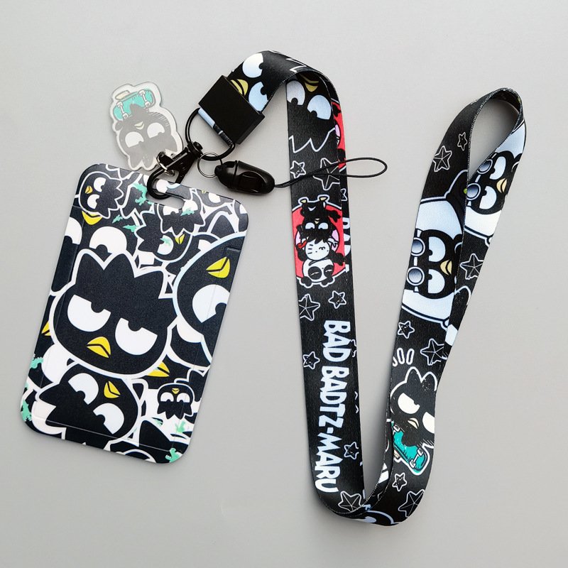 Accessories Cute Cartoon BADBADTZ-MARU Card Case Student ID Name Badge Card Holder Neck Lanyards Portable Student Bus Card Cover