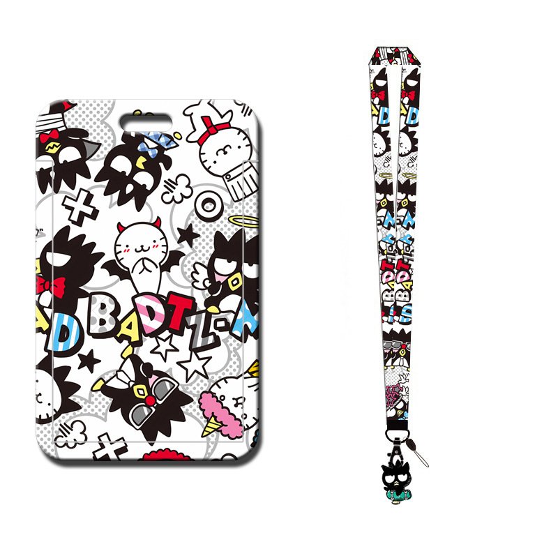 Accessories Cute Cartoon BADBADTZ-MARU Card Case Student ID Name Badge Card Holder Neck Lanyards Portable Student Bus Card Cover