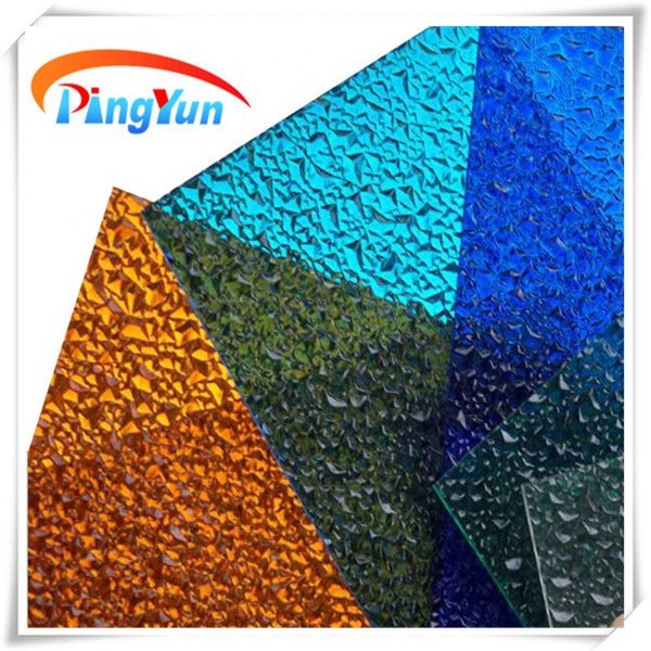 Fire Resistant PC Embossed Sun Sheets Transparente Poly Carbonate Solid Sheet for Greenhouse
