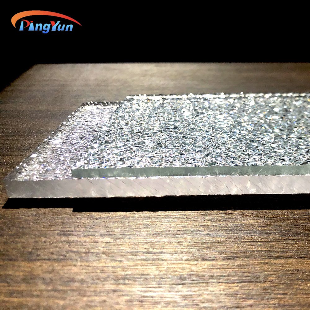 Fire Resistant PC Embossed Sun Sheets Transparente Poly Carbonate Solid Sheet for Greenhouse