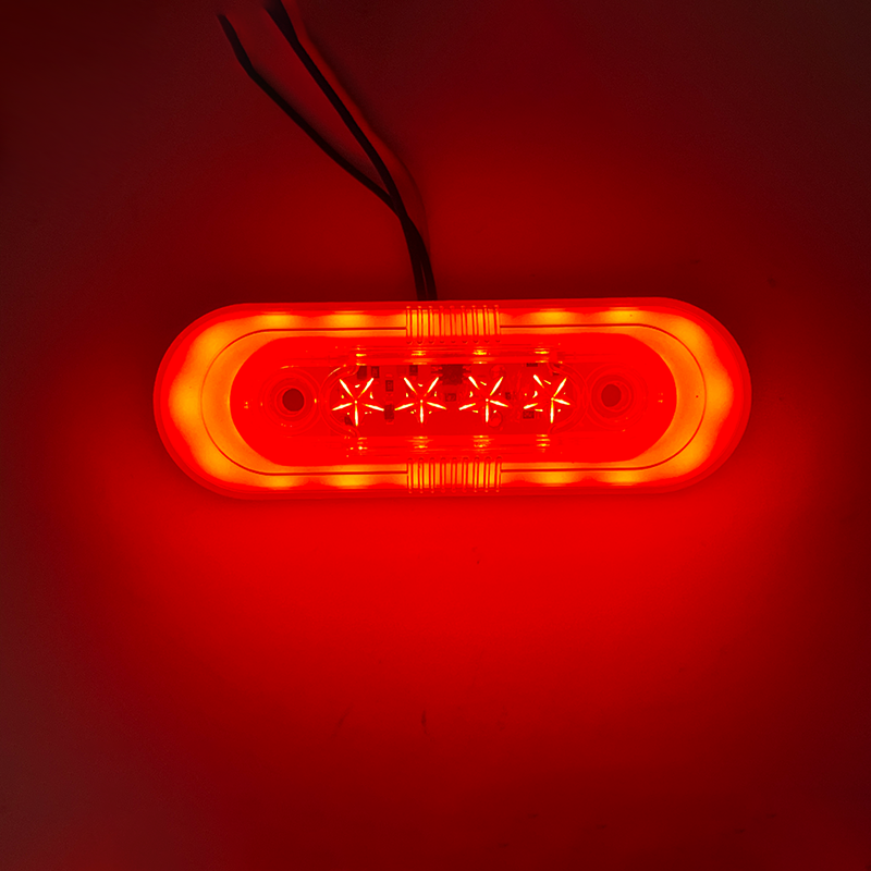 Rectangular Strip Waterproof Red 4 Led Truck Trailer Bus Lorry Clearance Lamp Side Marker Lights