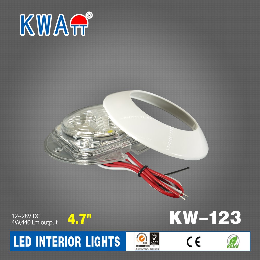 Factory High Quality 12V-24V LED Circle Bezel Auto Interior Lights for Bus With CE RoHS