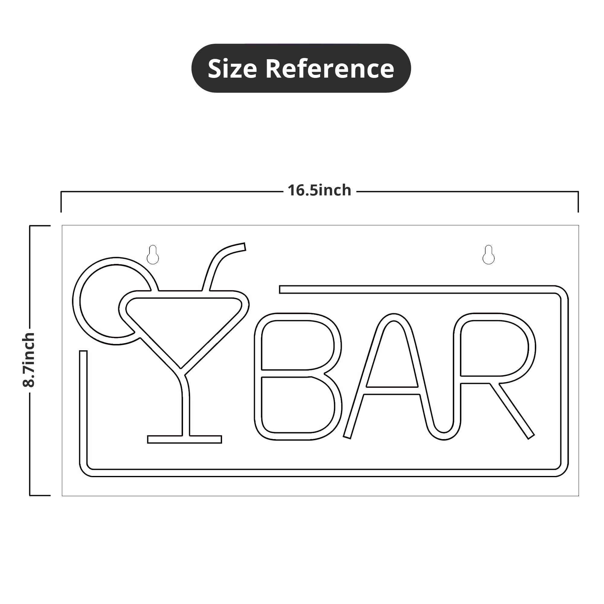 Neon Bar Signs Cocktail Glass & Bar Led Signs Neon Bar Signs for Home Bar Pub Party Wall Decor Bar & Cocktail Neon Signs