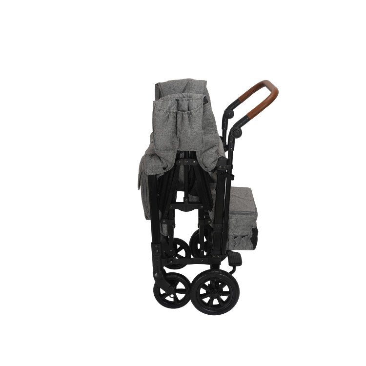 Collapsible Wagon Quad Deluxe Stroller Wagon for 4 Kids Bus Seating High Seat Face to Face Outdoor Equipped