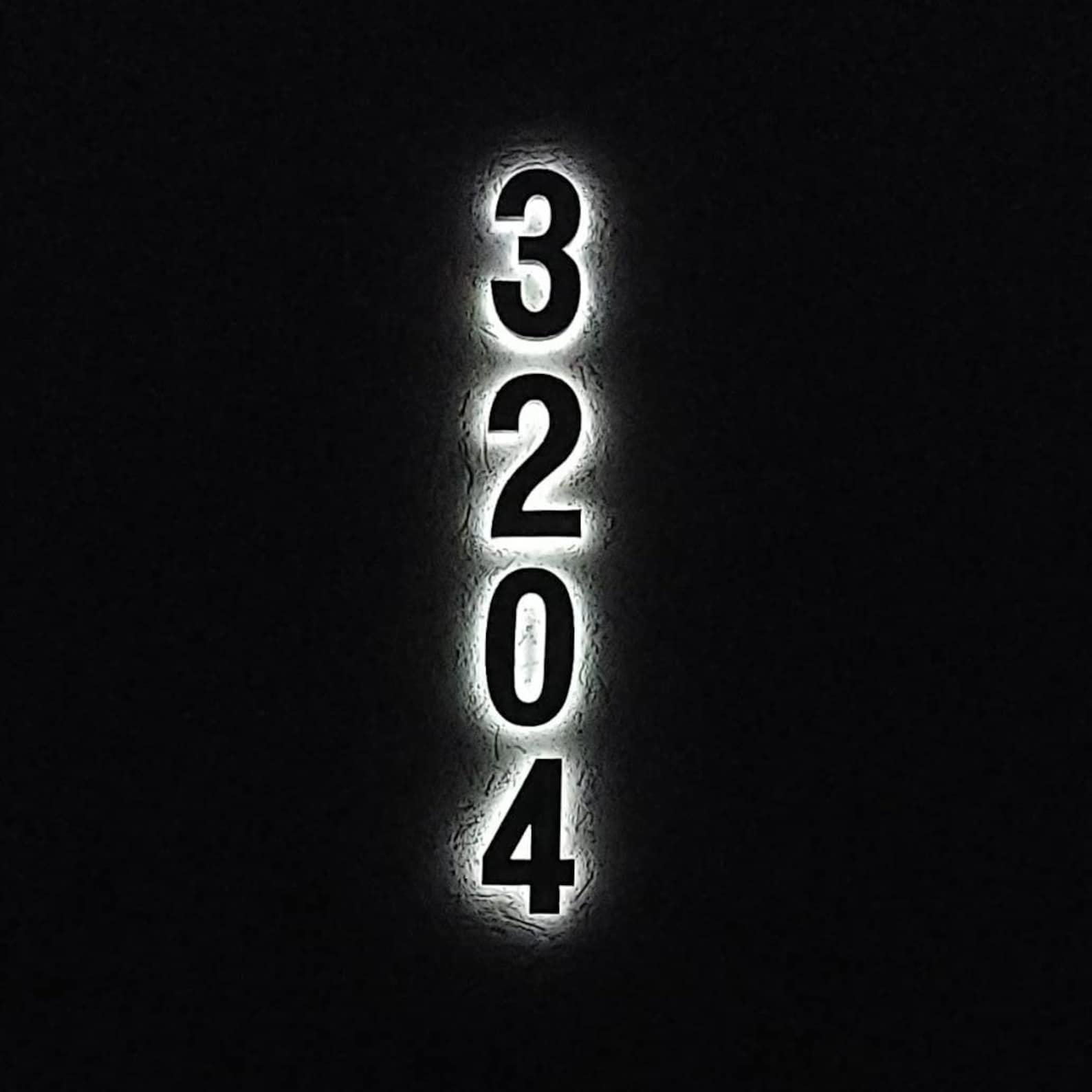 Custom LED Metal Address Electronic Sign Lighted Door Plate Illuminated Signs House Numbers for Home Apartment Office Use