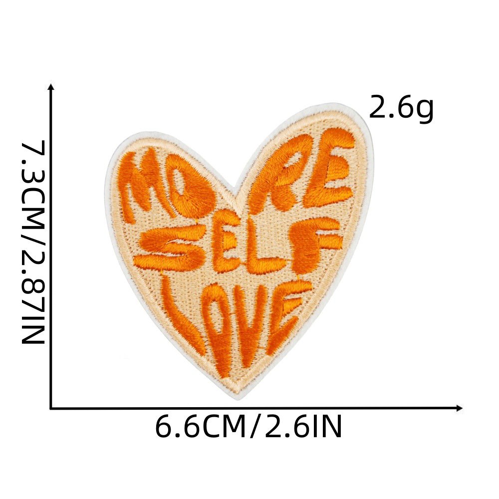 Small Moq Bohemian Boho Vacation Style Iron on Embroidered Yellow Orange Patches