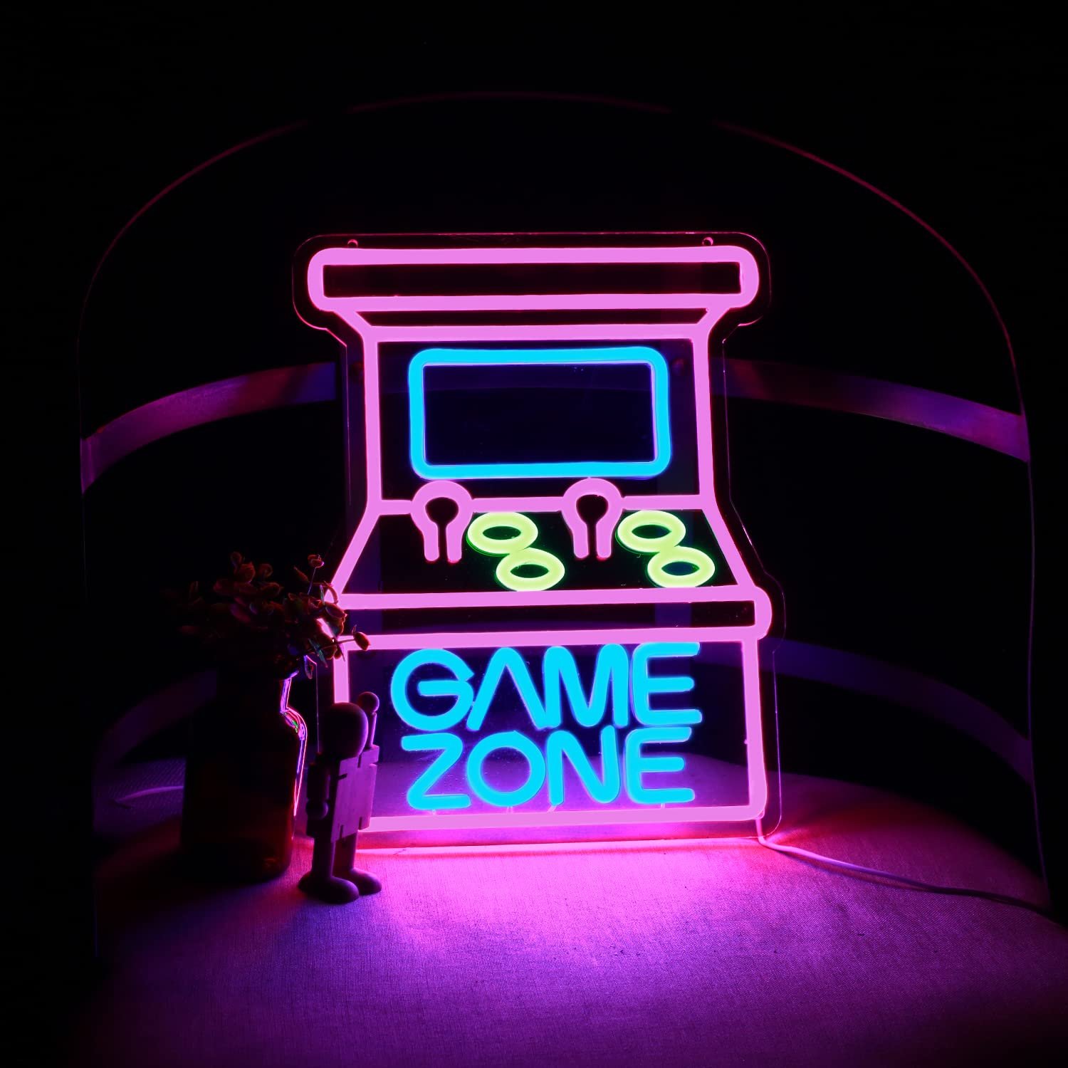 Arcade Machine Neon Sign for Party Vintage Arcade Neon Sign Dimmable LED Neon Light for Wall