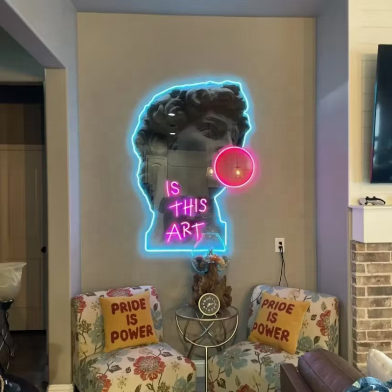 Neon Art Design Led Light up Sign UV Printed Style Led Neon Light Sign Art Anime Character Neon Sign Light for Wall Decoration