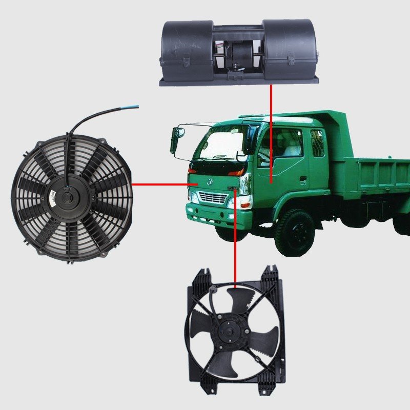 12 Inch Stronger Engine Cooling Fan Waterproof Universal Ac Radiator Fan for Car Bus air Conditioner Condenser Fan