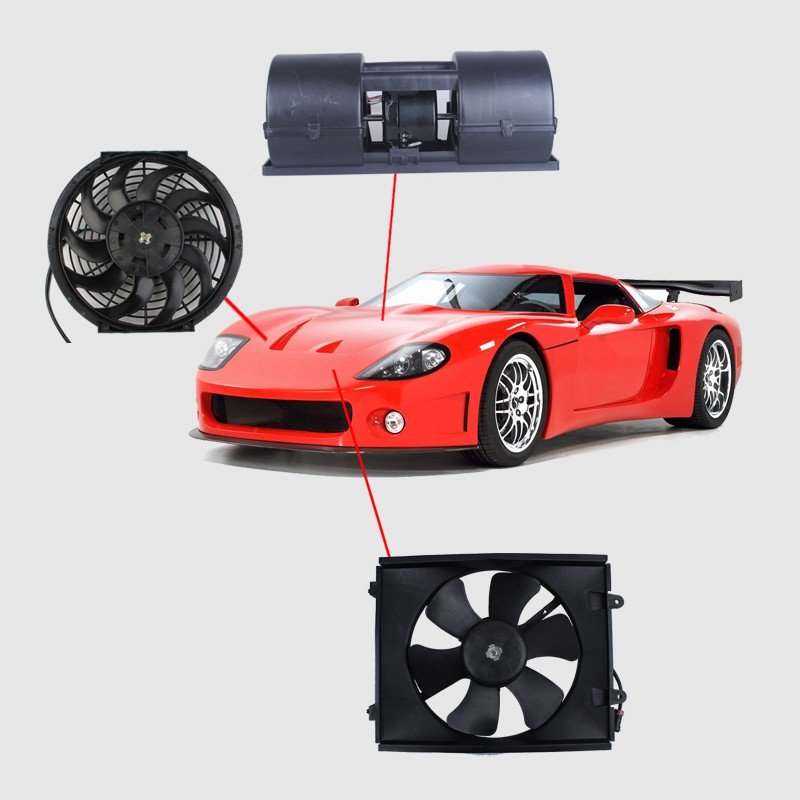 12 Inch Stronger Engine Cooling Fan Waterproof Universal Ac Radiator Fan for Car Bus air Conditioner Condenser Fan