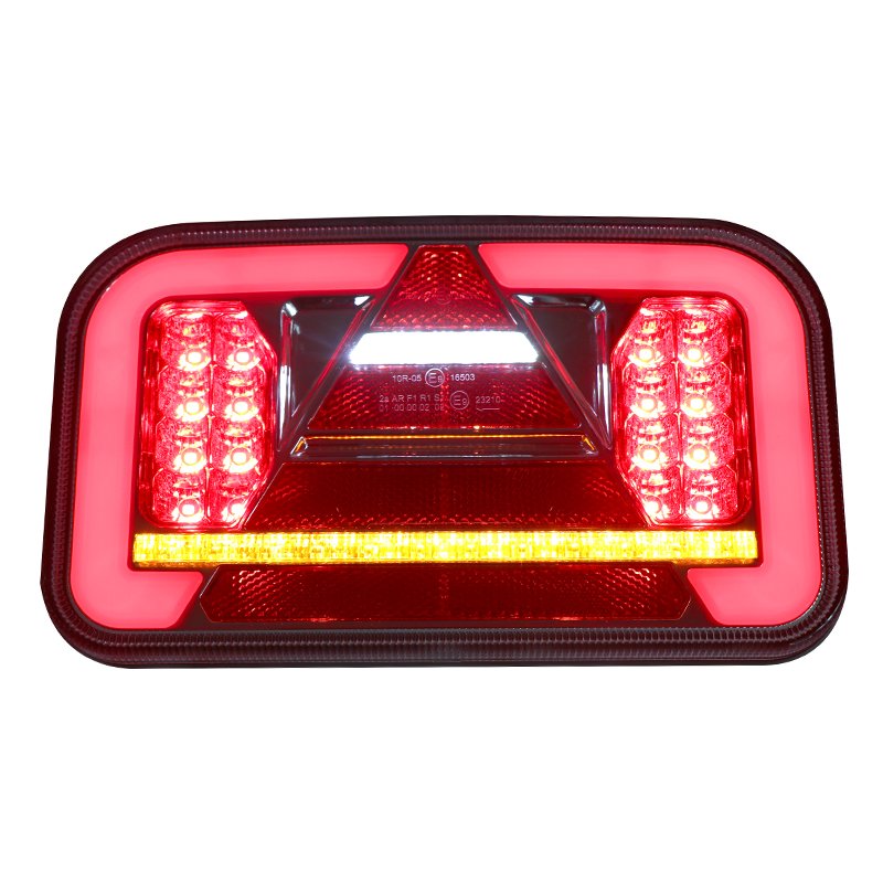 Ece Emark Combination Led Tail Light Reverse Fog Light 12v Dynamic Led Stop Turn Signal Rear Lamp Fog for Trailer Truck Rv Bus