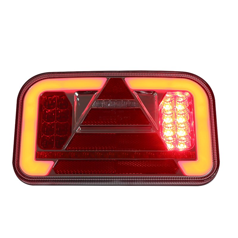 Ece Emark Combination Led Tail Light Reverse Fog Light 12v Dynamic Led Stop Turn Signal Rear Lamp Fog for Trailer Truck Rv Bus