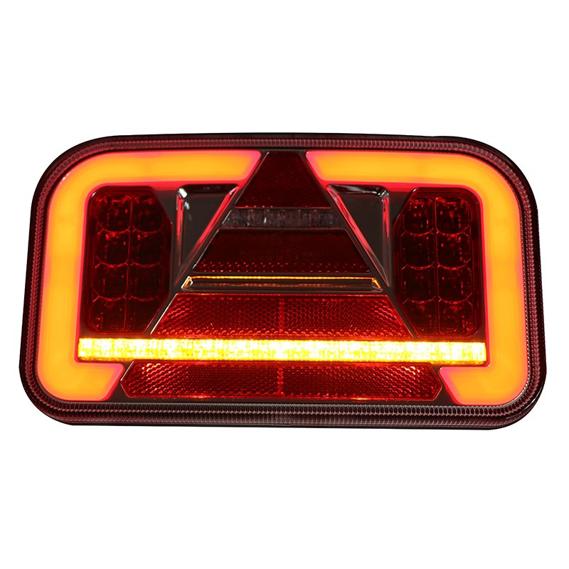 Ece Emark Combination Led Tail Light Reverse Fog Light 12v Dynamic Led Stop Turn Signal Rear Lamp Fog for Trailer Truck Rv Bus