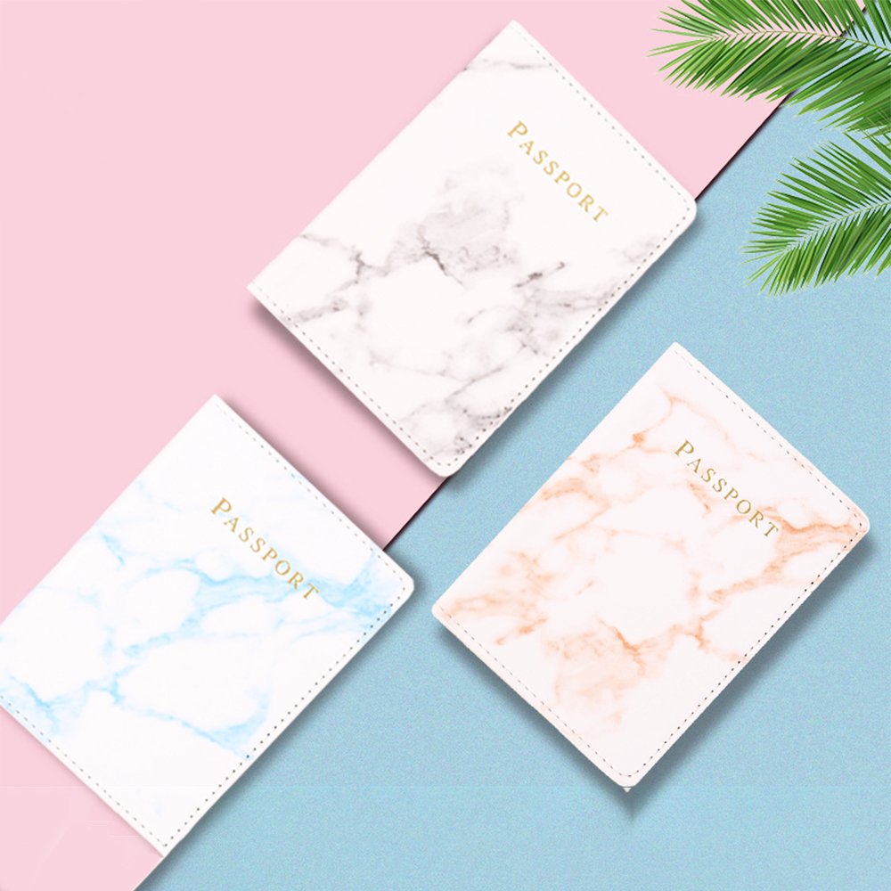 British Travel Passport Holders Gift Hot Sale Marble Leather Passport Holder Cover Accessories Custom